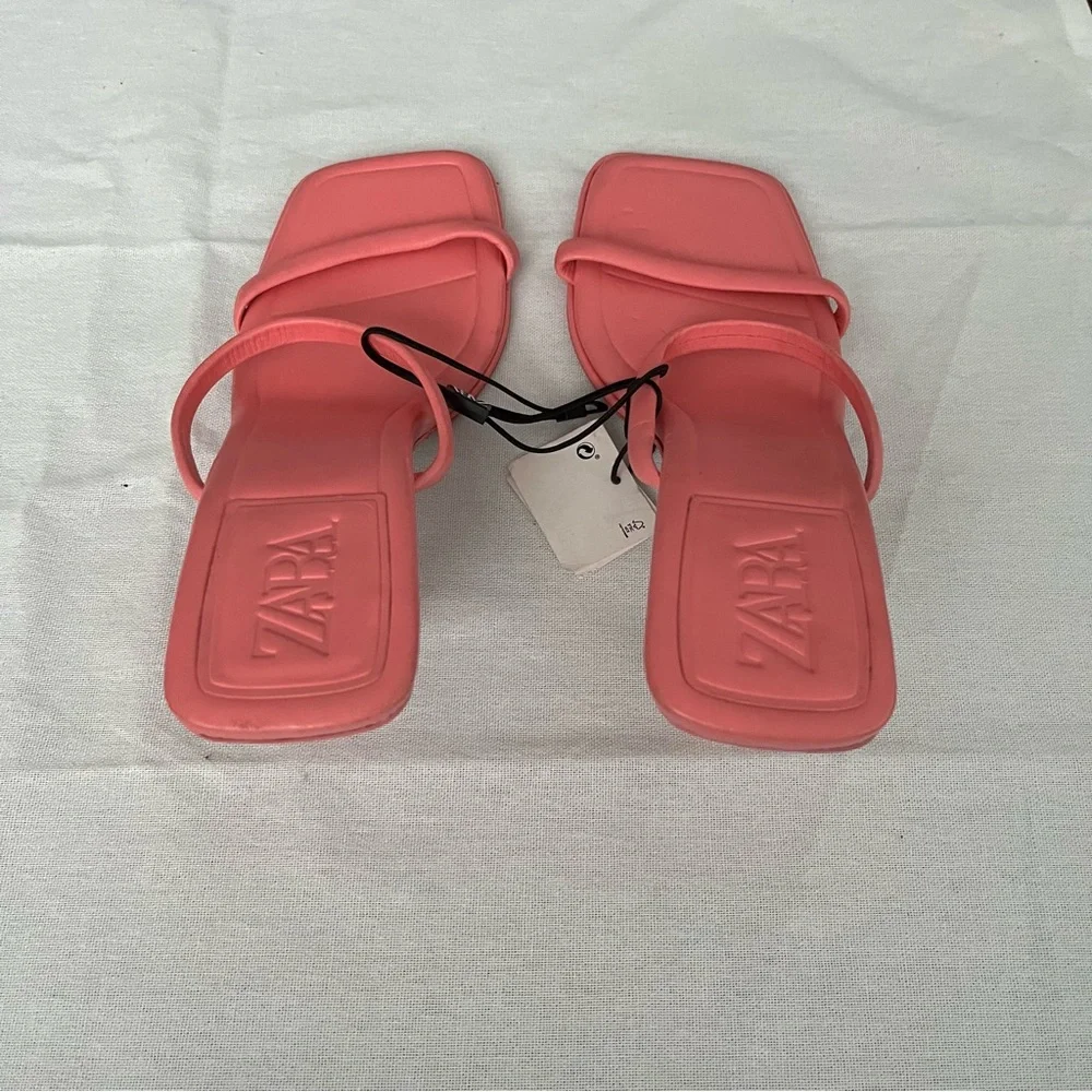 LEATHER STRAP HEEL SANDALS Size 40 - Picture 11 of 14
